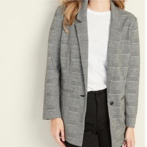 Old Navy Plaid Boyfriend Blazer